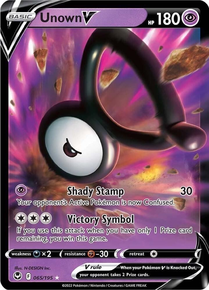 Unown V (065/195) [Sword & Shield: Silver Tempest] (Online Only)
