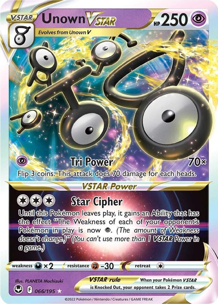 Unown VSTAR (066/195) [Sword & Shield: Silver Tempest] (Online Only)