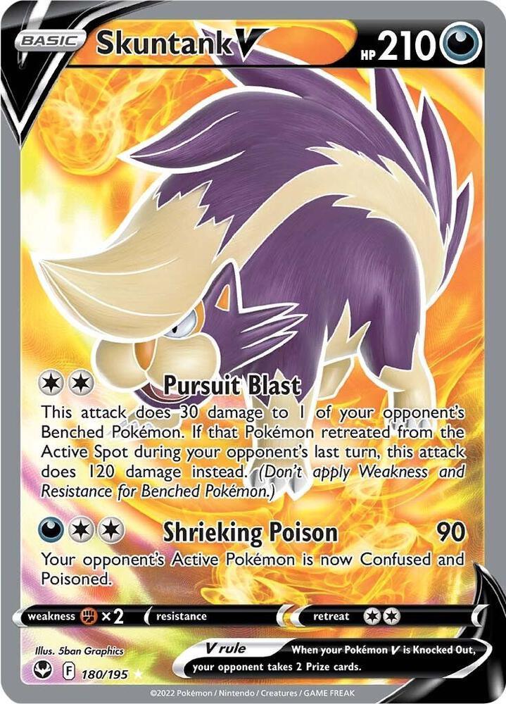 Skuntank V (180/195) [Sword & Shield: Silver Tempest] (Online Only)