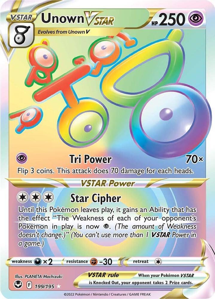 Unown VSTAR (199/195) [Sword & Shield: Silver Tempest] (Online Only)