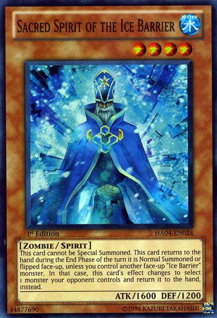 Sacred Spirit of the Ice Barrier [HA04-EN024] Super Rare (ONLINE ORDER ONLY)
