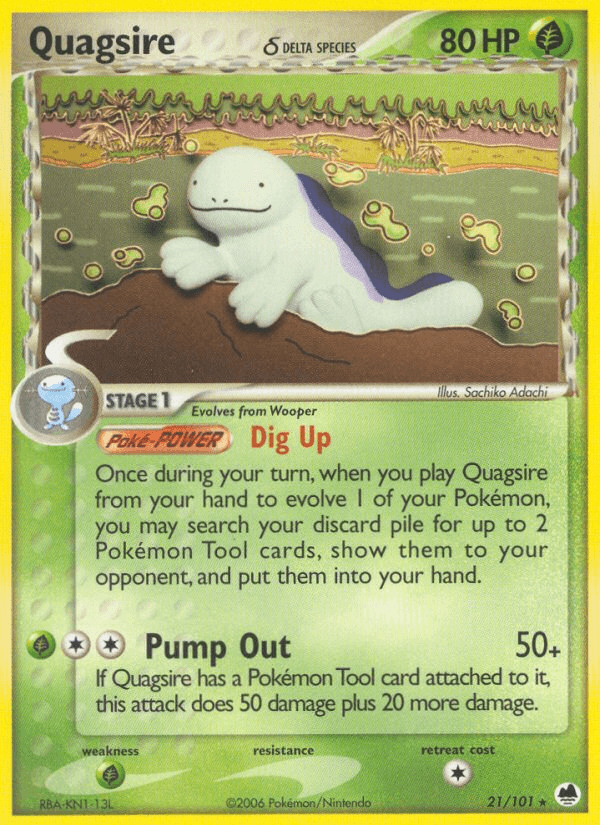 Quagsire (21/101) (Delta Species) [EX: Dragon Frontiers] (Online Only)