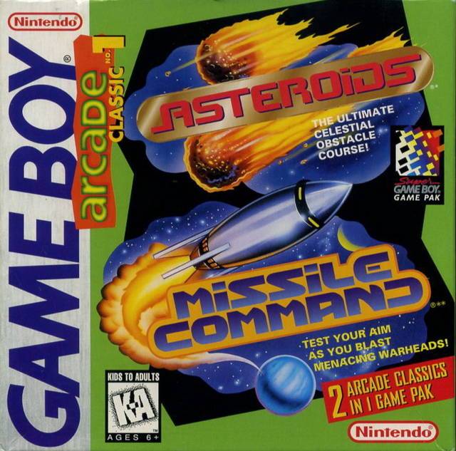 Arcade Classic Asteroids Missile Command (Gameboy) (Online Order Only)