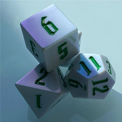 Spearmint White Colorful DND Dice (White&Green) 7-Dice (Online Only)