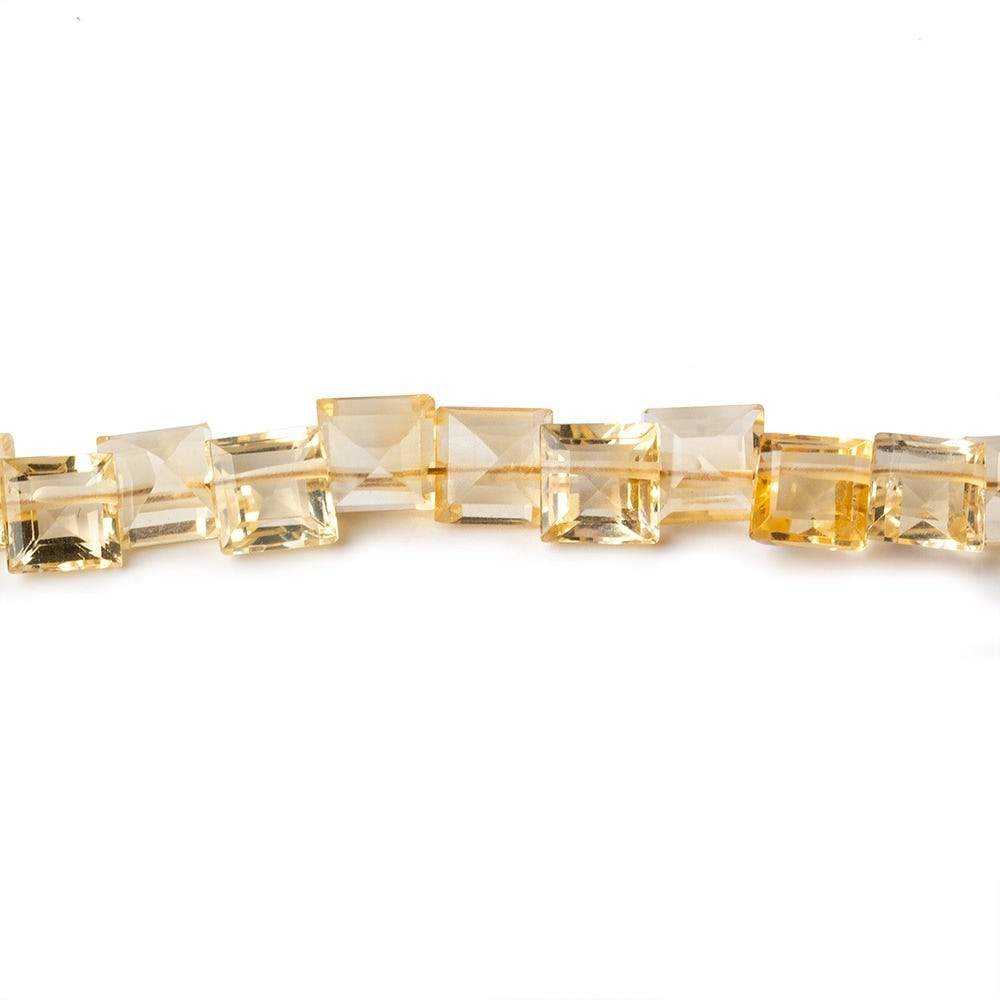 4.5- 5mm Citrine Emerald Cut Square Pavilion faceted Beads 12 inch 72 pieces (ONLINE ORDER ONLY)