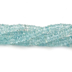 4.5mm Aquamarine Faceted Heishi 15 inch 220 beads AAA (ONLINE ORDER ONLY)