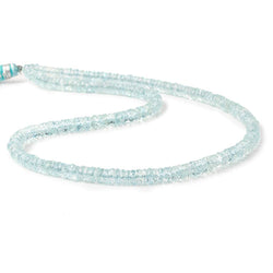 4.5mm Aquamarine Faceted Heishi 15 inch 220 beads AAA (ONLINE ORDER ONLY)