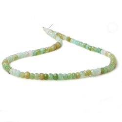 4.5mm Blue Peruvian Opal Faceted Rondelles 14 inch 108 beads (ONLINE ORDER ONLY)