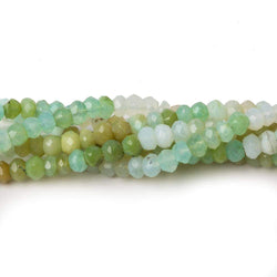 4.5mm Blue Peruvian Opal Faceted Rondelles 14 inch 108 beads (ONLINE ORDER ONLY)