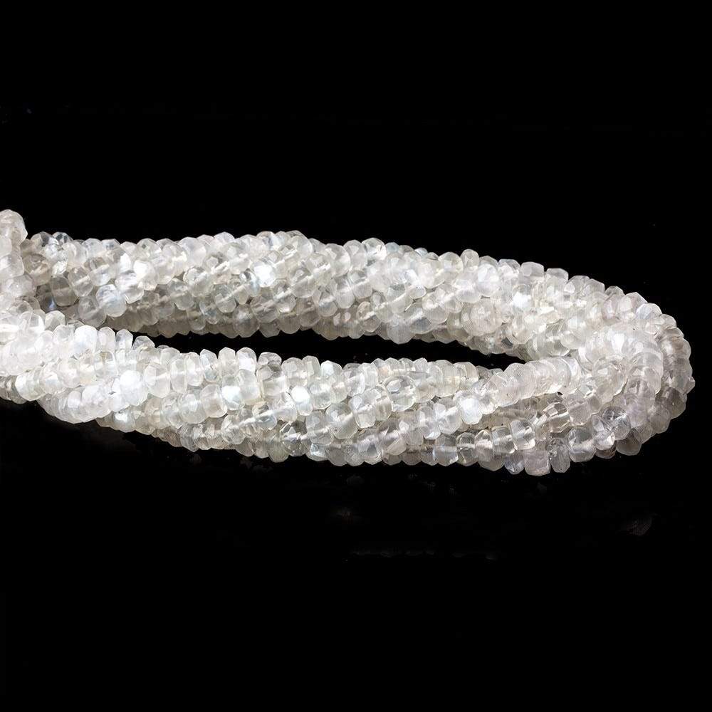 4.5mm Ceylon Moonstone Faceted Rondelle Beads 14 inches 130 pieces (ONLINE ORDER ONLY)