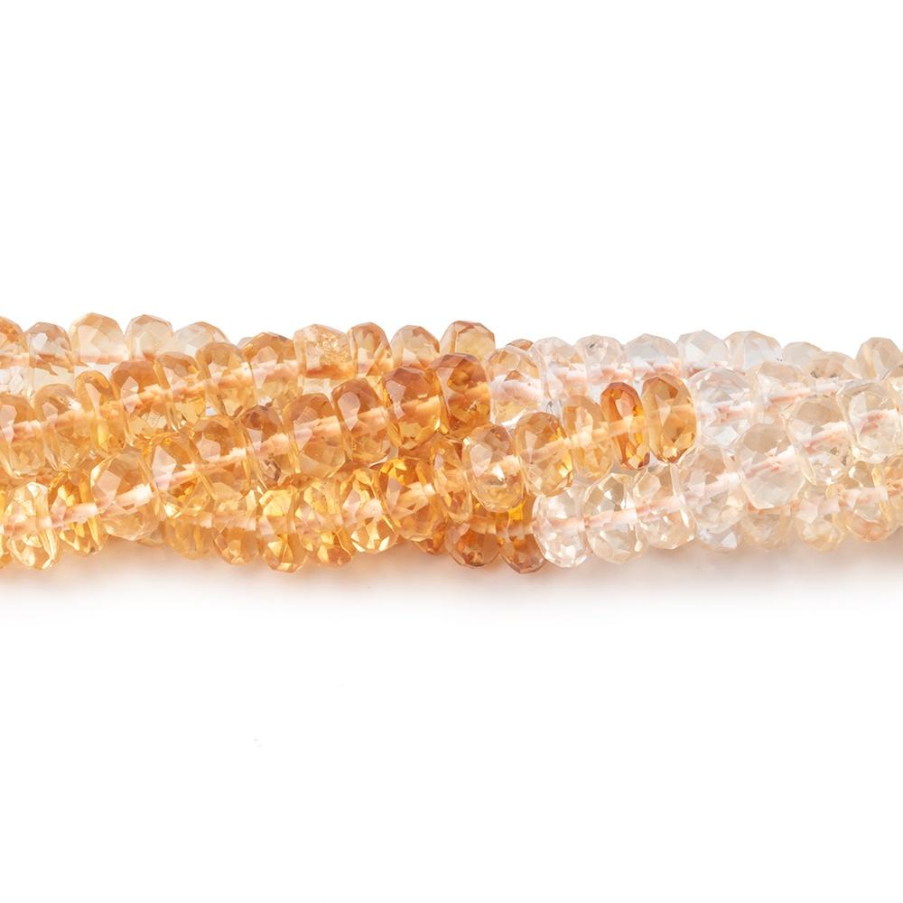 6mm Citrine Faceted Rondelle Beads 14.5 inch 102 pieces (ONLINE ORDER ONLY)