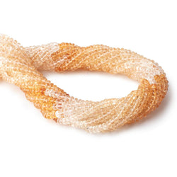 6mm Citrine Faceted Rondelle Beads 14.5 inch 102 pieces (ONLINE ORDER ONLY)