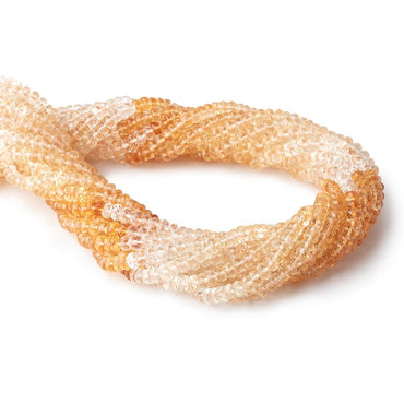 6mm Citrine Faceted Rondelle Beads 14.5 inch 102 pieces (ONLINE ORDER ONLY)