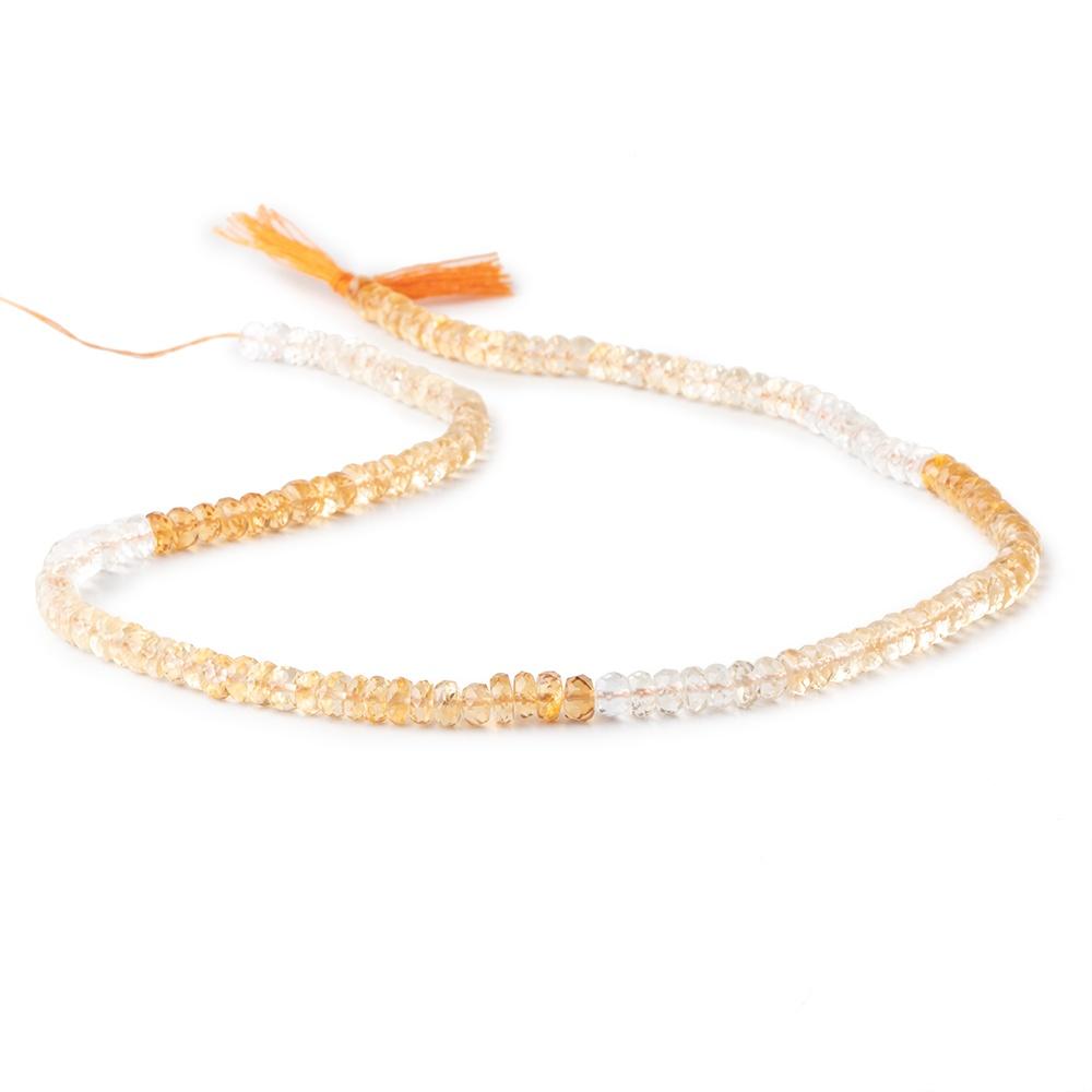 6mm Citrine Faceted Rondelle Beads 14.5 inch 102 pieces (ONLINE ORDER ONLY)