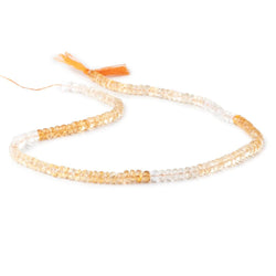 6mm Citrine Faceted Rondelle Beads 14.5 inch 102 pieces (ONLINE ORDER ONLY)