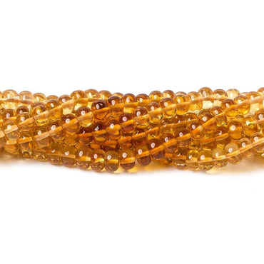 5.5mm Citrine plain rondelle beads 14 inch 92 pieces AA (ONLINE ORDER ONLY)