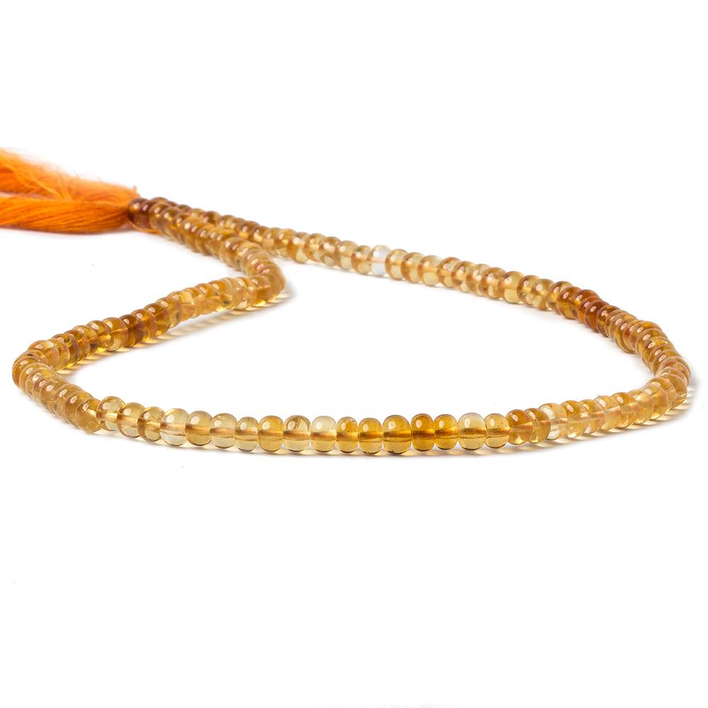 5.5mm Citrine plain rondelle beads 14 inch 92 pieces AA (ONLINE ORDER ONLY)