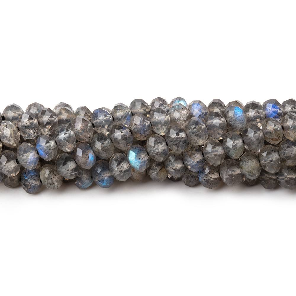 4.5mm Labradorite Micro Faceted Rondelle Beads 12.5 inch 102 pieces AA (ONLINE ORDER ONLY)