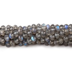 4.5mm Labradorite Micro Faceted Rondelle Beads 12.5 inch 102 pieces AA (ONLINE ORDER ONLY)