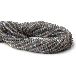 4.5mm Labradorite Micro Faceted Rondelle Beads 12.5 inch 102 pieces AA (ONLINE ORDER ONLY)