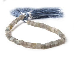 4.5mm Matte Labradorite plain cube beads 7.5 inches 41 pieces (ONLINE ORDER ONLY)