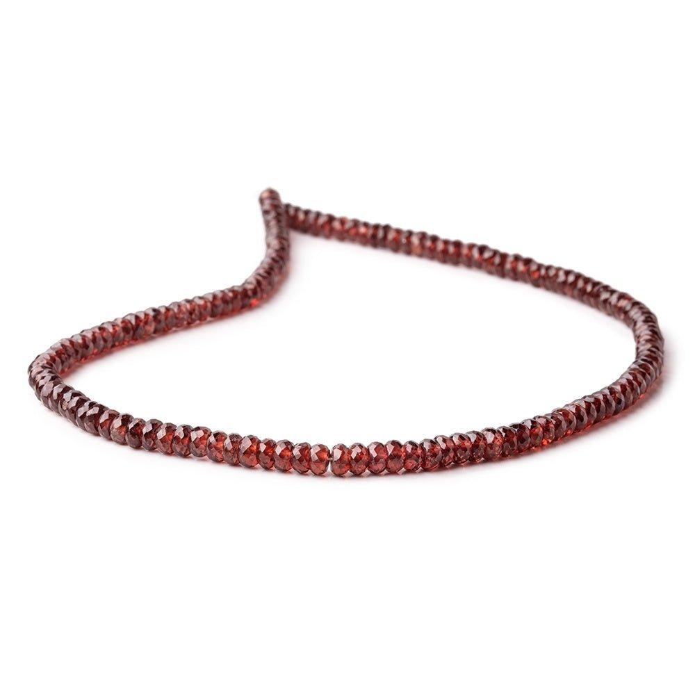 4.5mm Mozambique Garnet Faceted Rondelle Beads 12.75 inch 130 pieces (ONLINE ORDER ONLY)