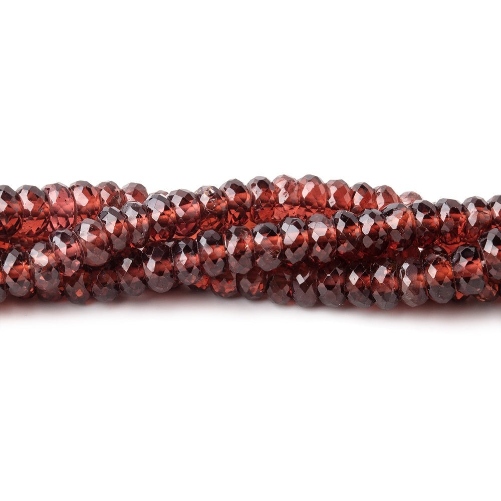 4.5mm Mozambique Garnet Faceted Rondelle Beads 12.75 inch 130 pieces (ONLINE ORDER ONLY)