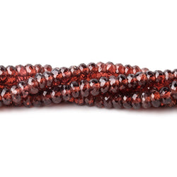 4.5mm Mozambique Garnet Faceted Rondelle Beads 12.75 inch 130 pieces (ONLINE ORDER ONLY)
