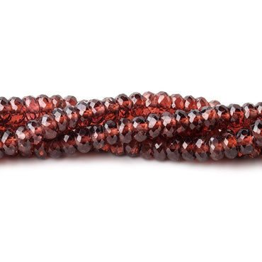 4.5mm Mozambique Garnet Faceted Rondelle Beads 12.75 inch 130 pieces (ONLINE ORDER ONLY)