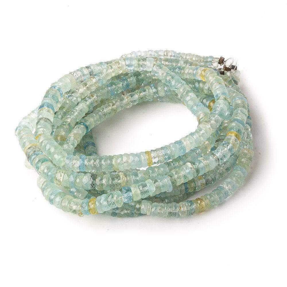4.5mm Multi Color Beryl Faceted Hishi 15 inch 220 beads AAA (ONLINE ORDER ONLY)