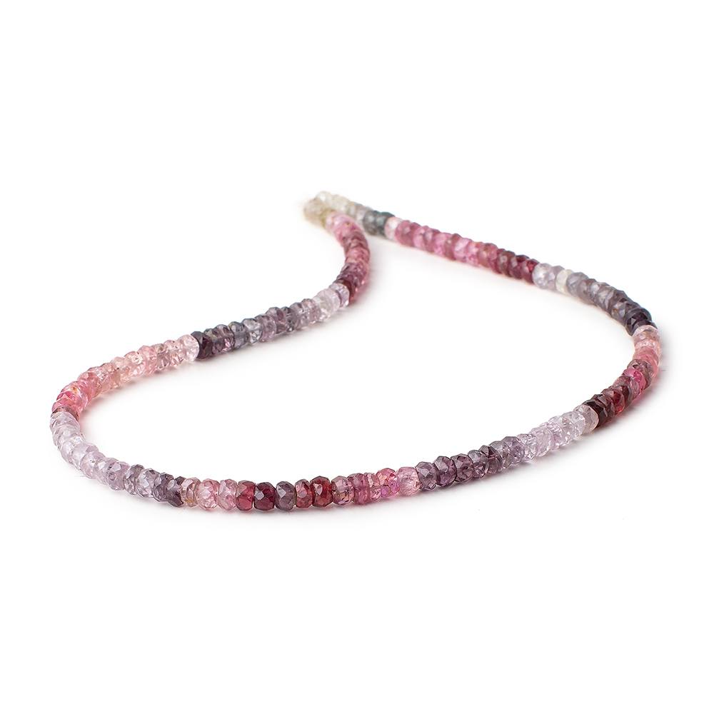 4.5mm Multi Color Spinel Faceted Rondelles 13 inch 124 beads AA (ONLINE ORDER ONLY)