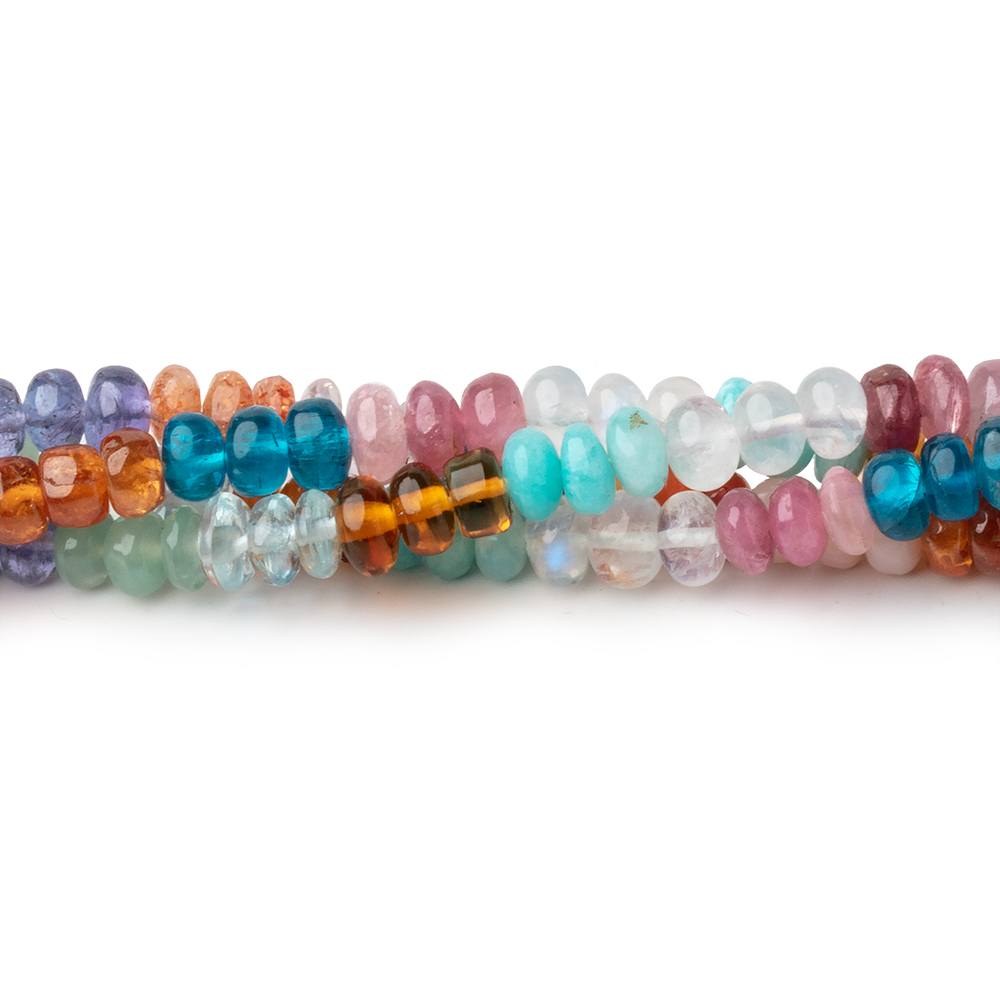 4.5mm Multi Gemstone Plain Rondelle Beads 36 inch 330 pieces AA (ONLINE ORDER ONLY)