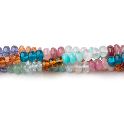 4.5mm Multi Gemstone Plain Rondelle Beads 36 inch 330 pieces AA (ONLINE ORDER ONLY)