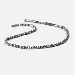 4.5mm Peacock Center Drilled Button Freshwater Pearls 16 inch 142 Beads AA (ONLINE ORDER ONLY)