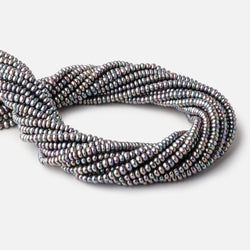 4.5mm Peacock Center Drilled Button Freshwater Pearls 16 inch 142 Beads AA (ONLINE ORDER ONLY)