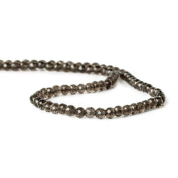 4.5mm Smoky Quartz Faceted Round Beads 13.25 inch 88 pieces (ONLINE ORDER ONLY)