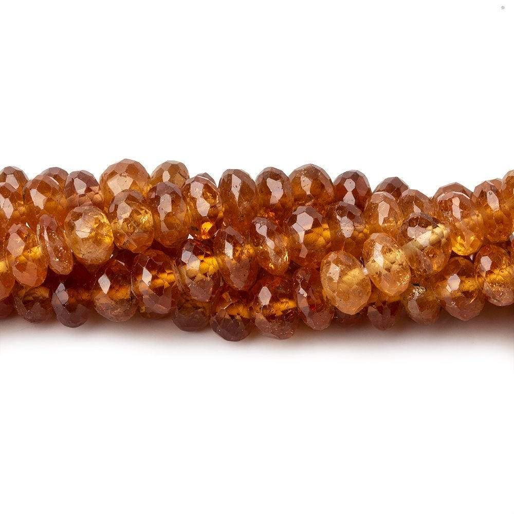 4.5mm Spessartite Garnet Faceted Rondelle Beads 8 inch 65 pieces A (ONLINE ORDER ONLY)