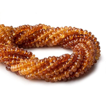 4.5mm Spessartite Garnet Faceted Rondelle Beads 8 inch 65 pieces A (ONLINE ORDER ONLY)