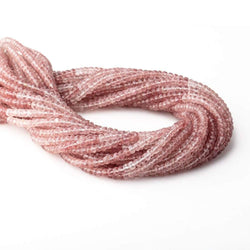 4.5mm Strawberry Quartz Faceted Rondelle Beads 16 inch 148 pieces (ONLINE ORDER ONLY)