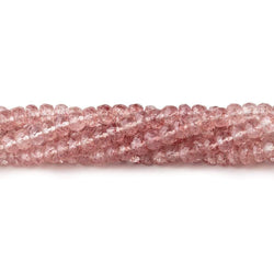 4.5mm Strawberry Quartz Faceted Rondelle Beads 16 inch 148 pieces (ONLINE ORDER ONLY)