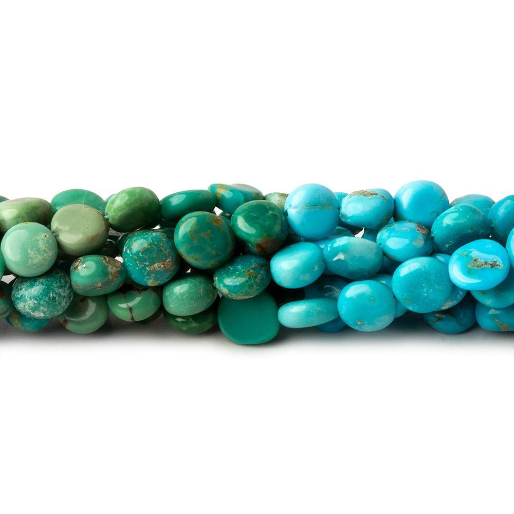 4.5mm Turquoise Plain Coins 13 inch 68 beads A (ONLINE ORDER ONLY)