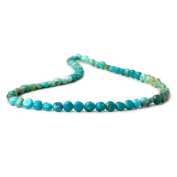 4.5mm Turquoise Plain Coins 13 inch 68 beads A (ONLINE ORDER ONLY)