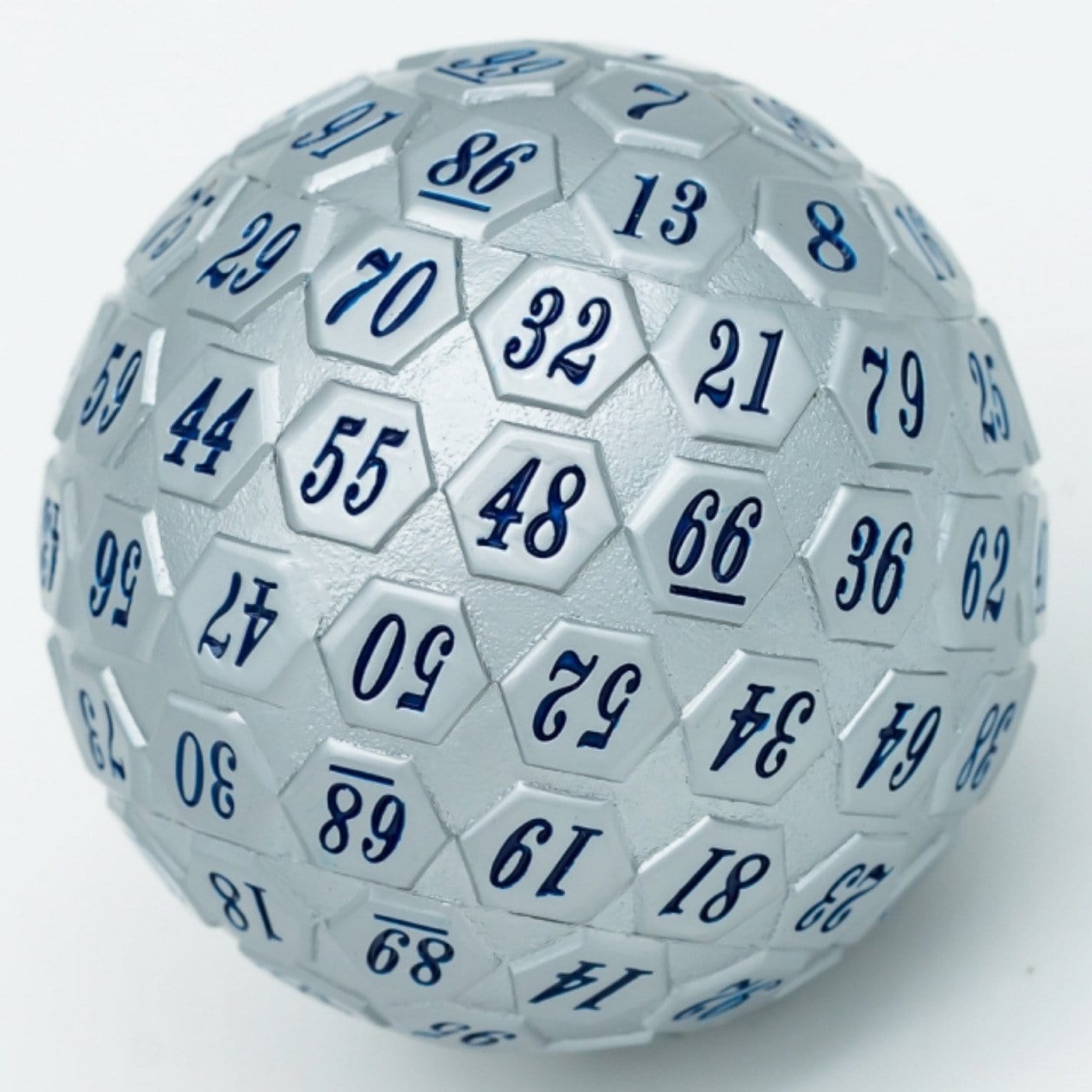 45mm Metal D100 - Pewter with Navy (ONLINE ORDER ONLY)