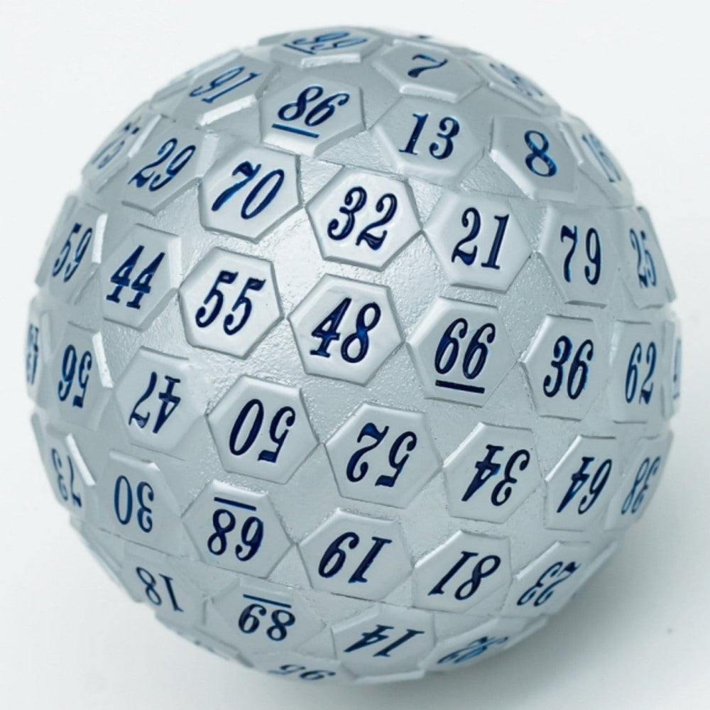 45mm Metal D100 - Pewter with Navy (ONLINE ORDER ONLY)