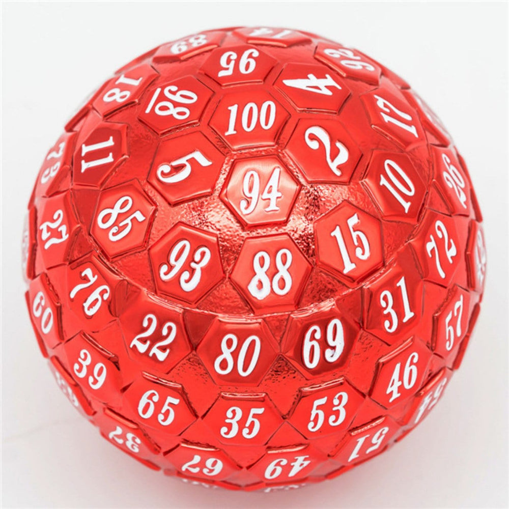 45mm Metal D100 - Red with White Font (ONLINE ORDER ONLY)
