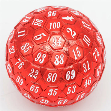 45mm Metal D100 - Red with White Font (ONLINE ORDER ONLY)