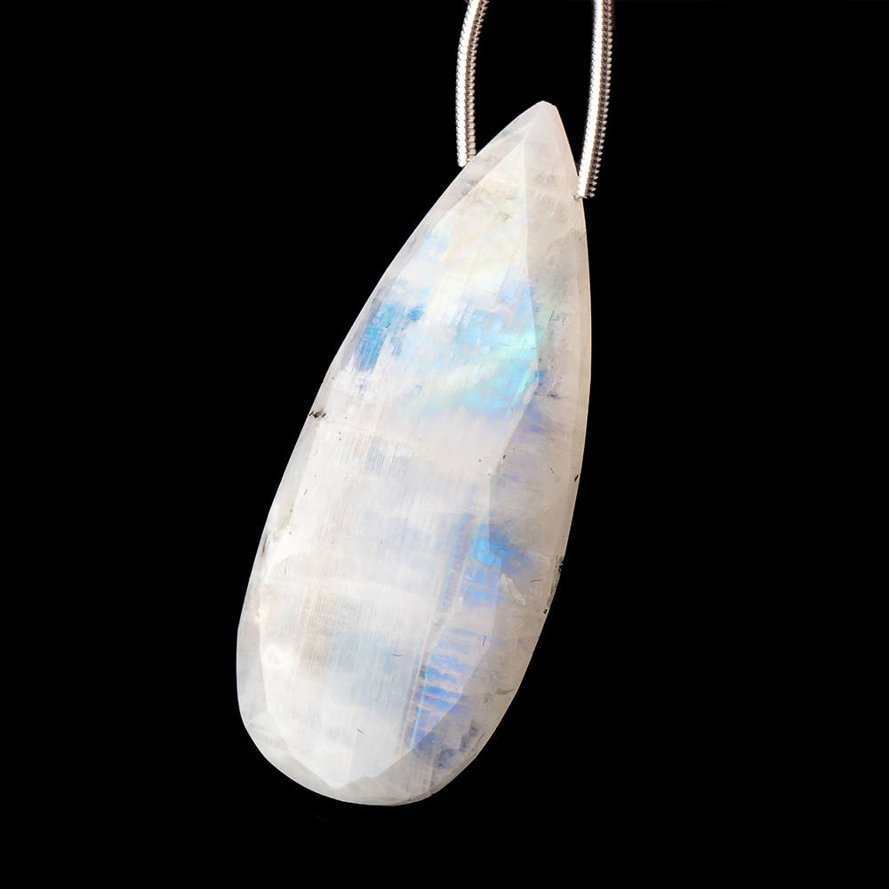 45x20mm Rainbow Moonstone Faceted Pear Focal Bead 1 piece (ONLINE ORDER ONLY)