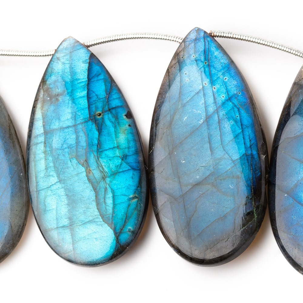 45x23mm Labradorite Plain Pear Beads 5 inch 6 pieces AA (ONLINE ORDER ONLY)