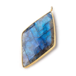 45x24mm Vermeil Bezeled Labradorite Faceted Kite Pendant 1 Piece (ONLINE ORDER ONLY)