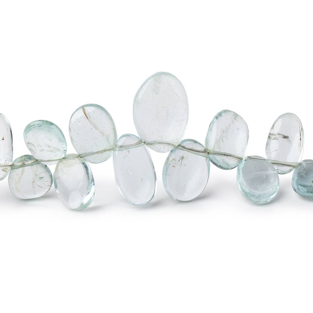 4.5x3-13x9mm Aquamarine Plain Freeshape Beads 6.5 inch 38 pieces (ONLINE ORDER ONLY)